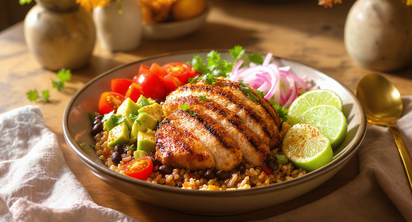 Mexican Chicken & Black Bean Power Bowls