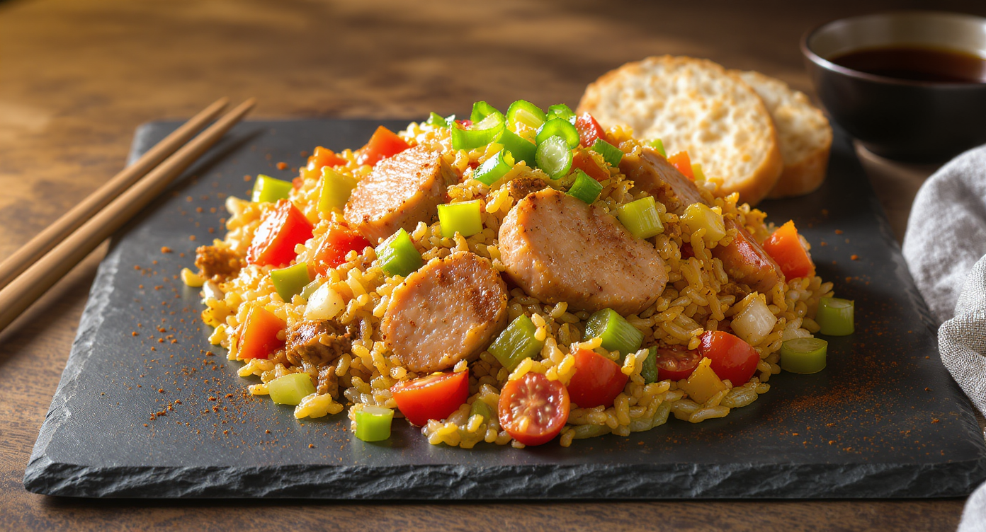 Chicken and Turkey Sausage Jambalaya (Shellfish-Free, Gluten-Free)