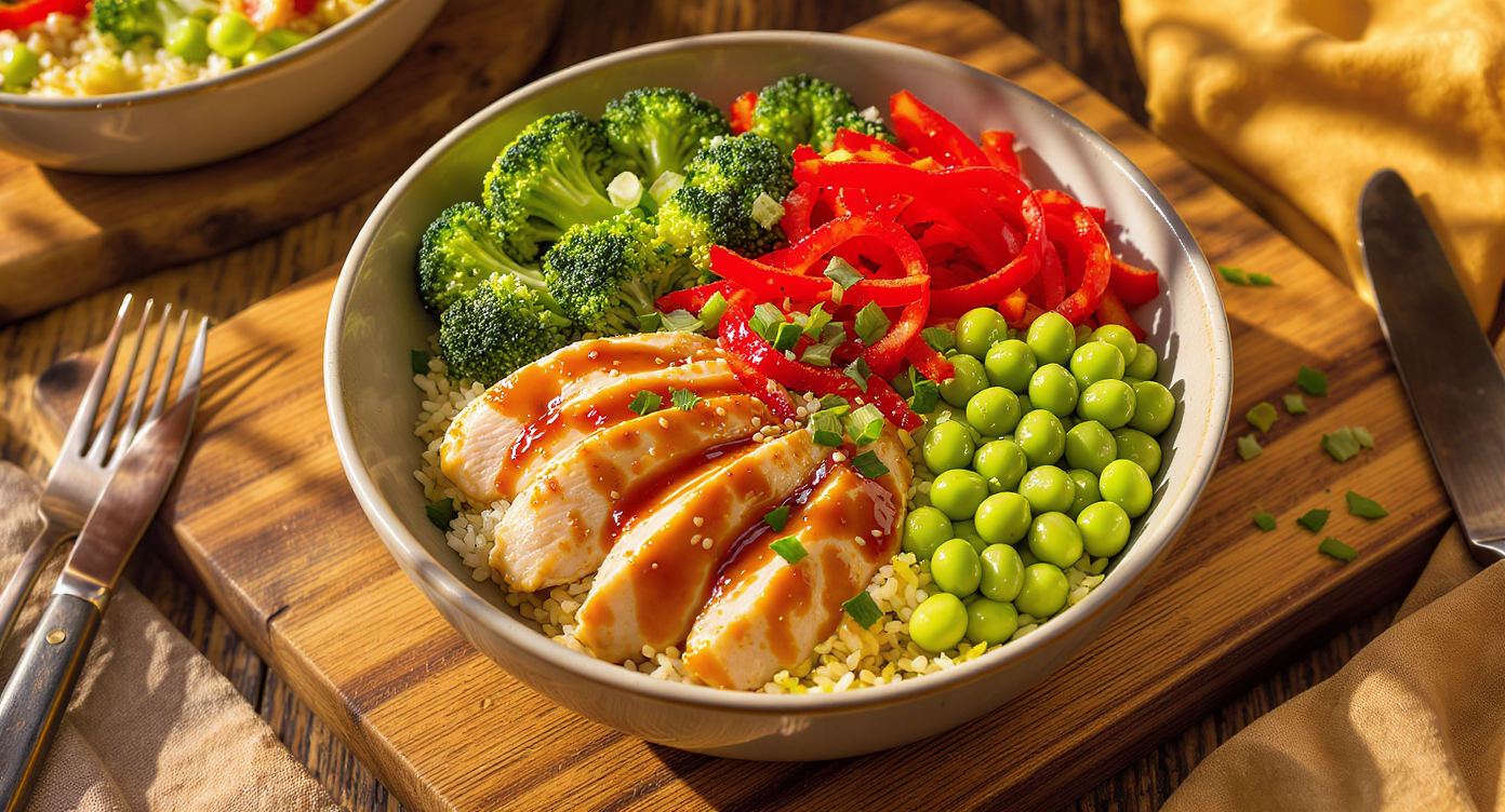 Asian Fusion Ginger-Soy Chicken Power Bowls
