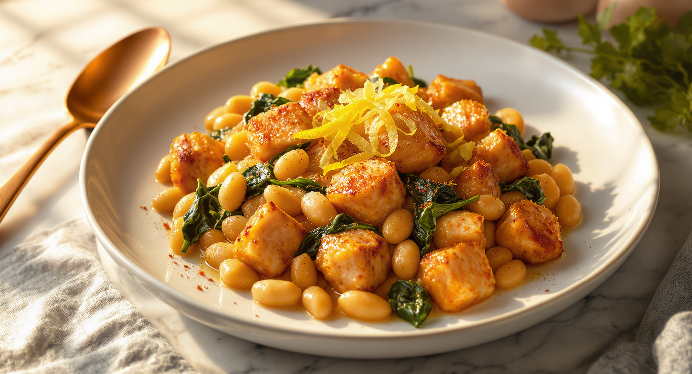 High-Protein Chicken and White Bean Skillet