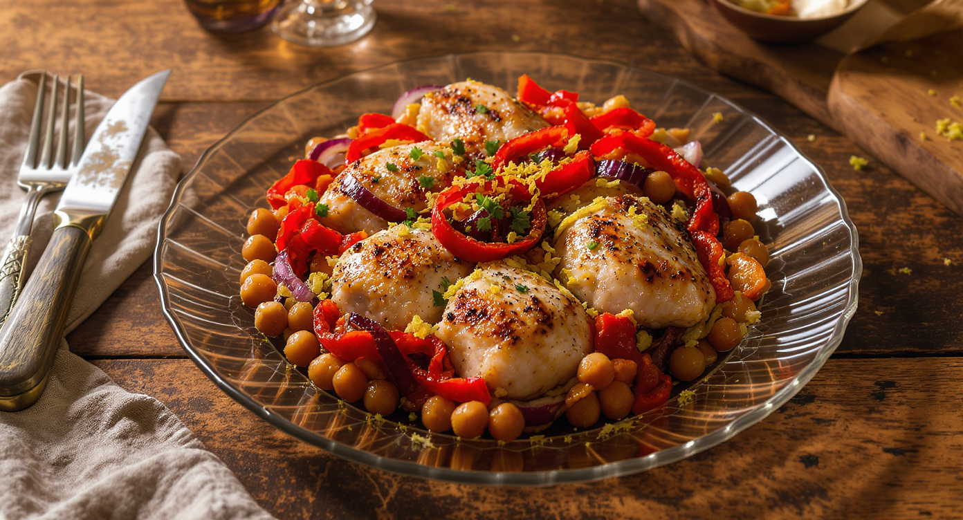 Mediterranean Chicken & Chickpea Sheet Pan Dinner