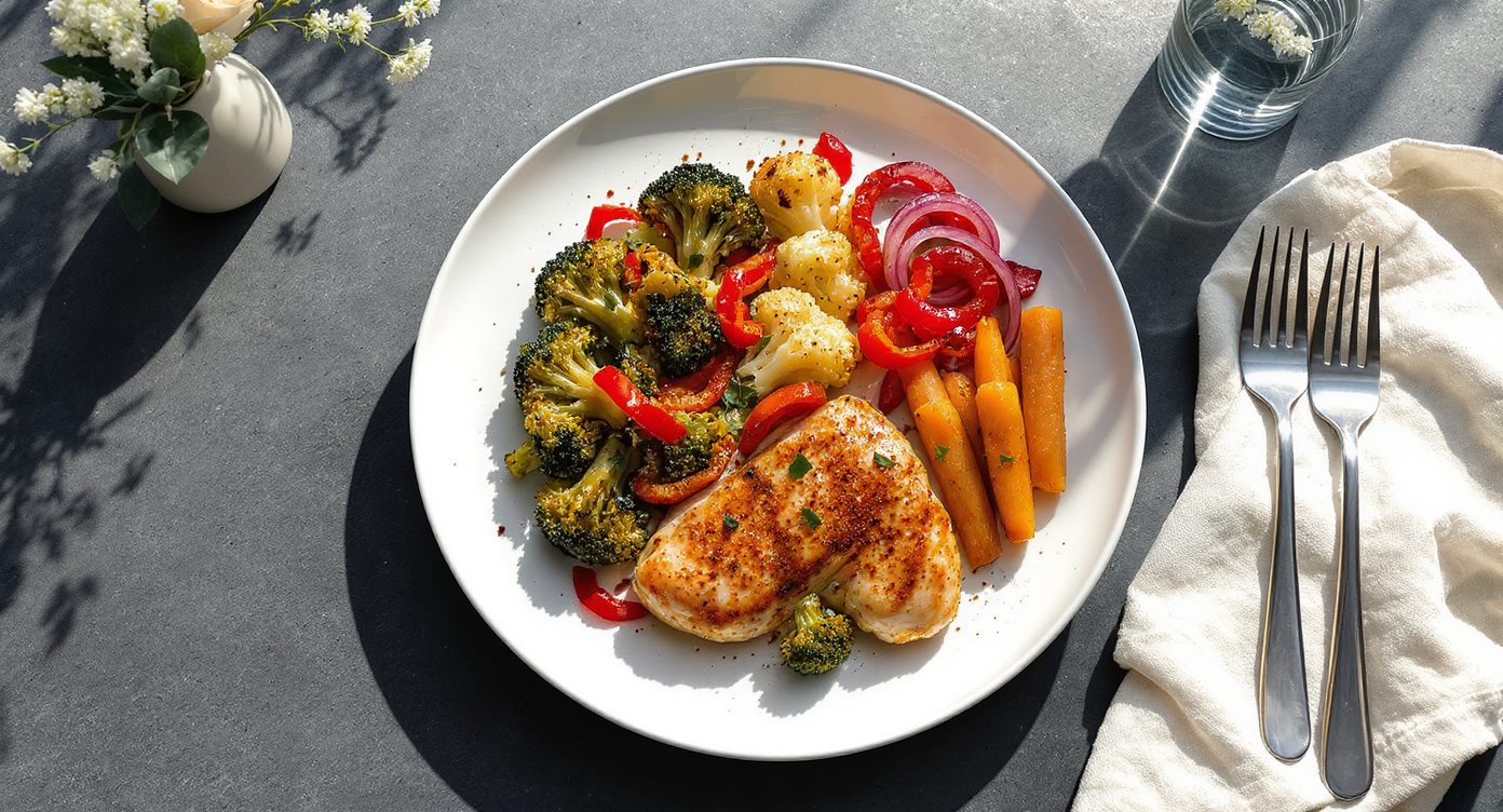 Roasted Veggie & Herb Chicken Sheet Pan Dinner