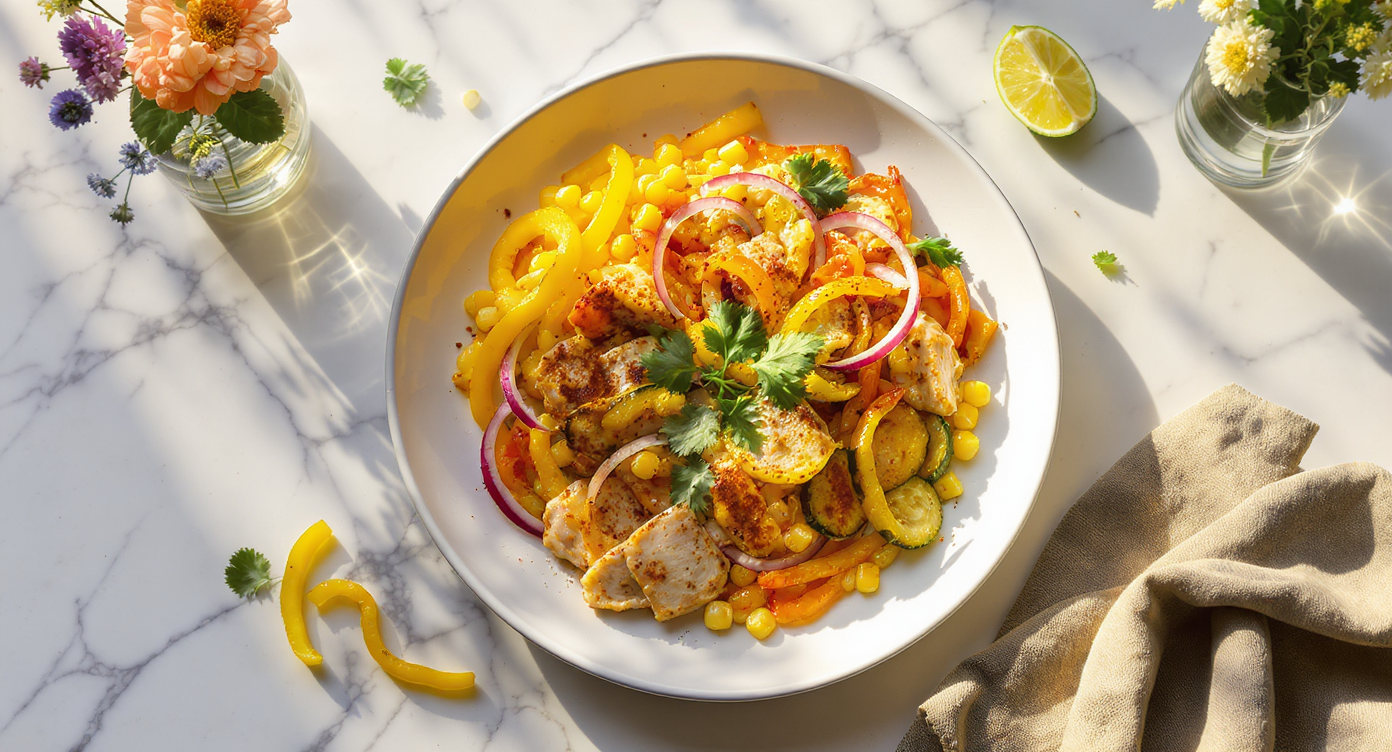 Mexican Chicken & Veggie Skillet (No Red Sauce, No Garlic)