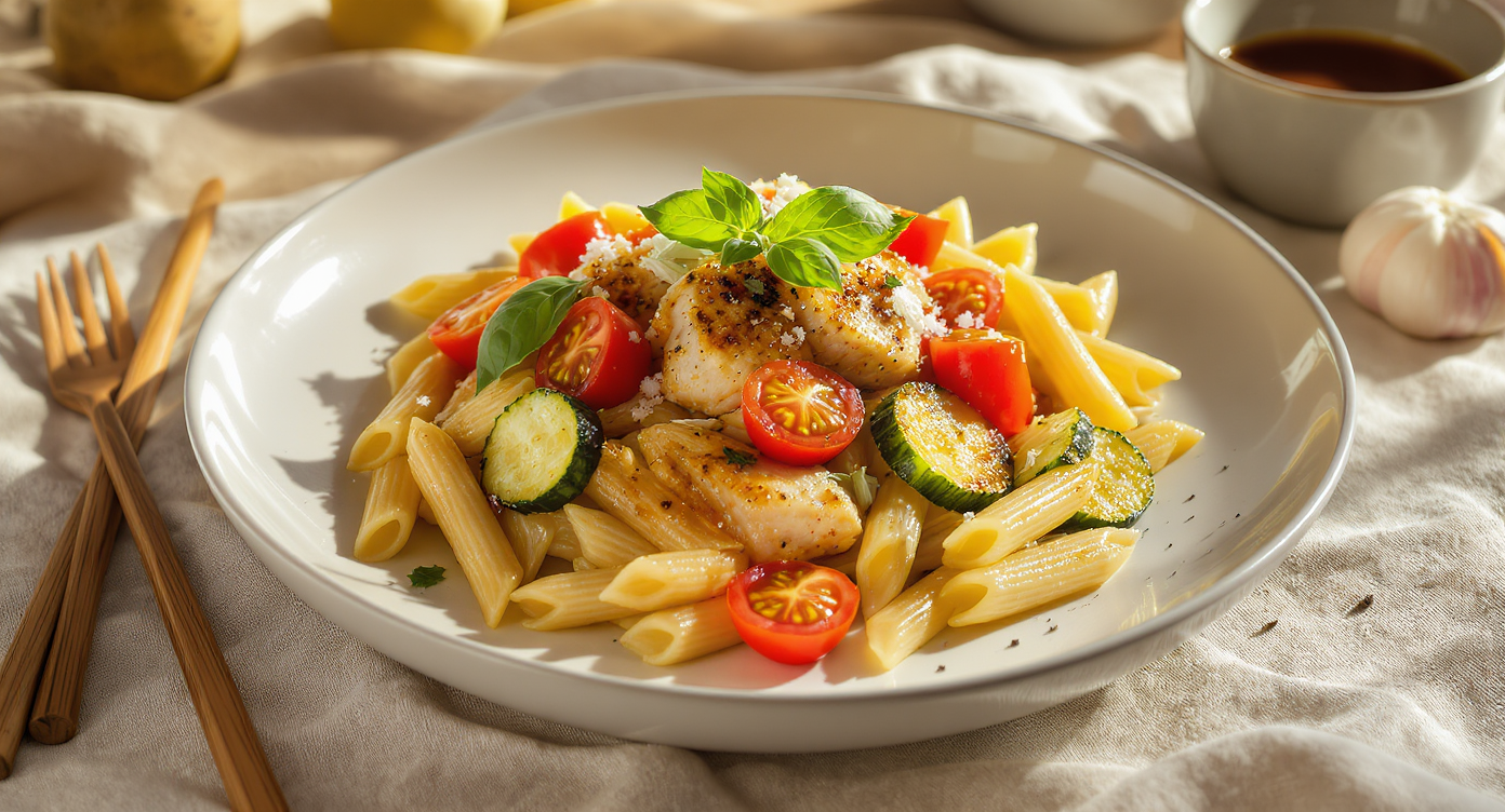 Italian Chicken and Zucchini Pasta Toss