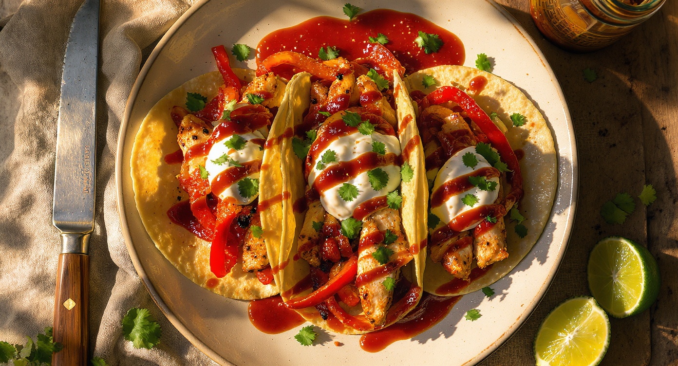 Charred Chicken Fajitas with Toasted Chile-Lime Salsa