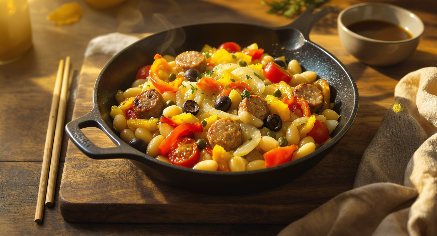 Italian Chicken Sausage & White Bean Skillet (Batch Cook High-Protein Dinner)