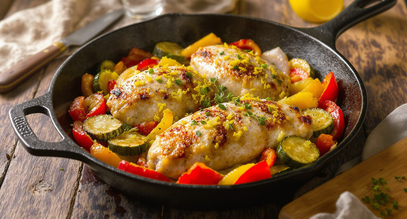 Italian Lemon Herb Chicken with Roasted Vegetables