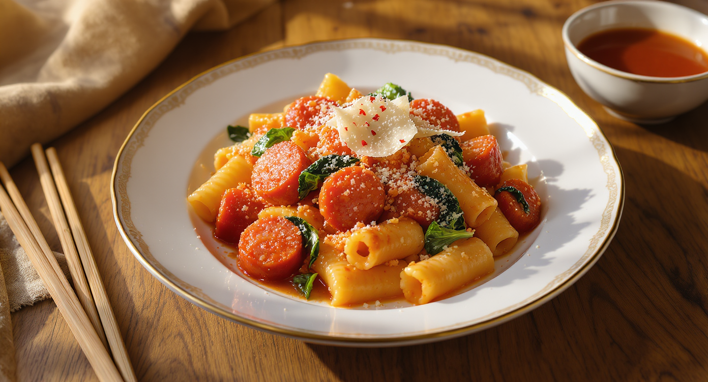 Italian Chicken Sausage & Spinach Rigatoni
