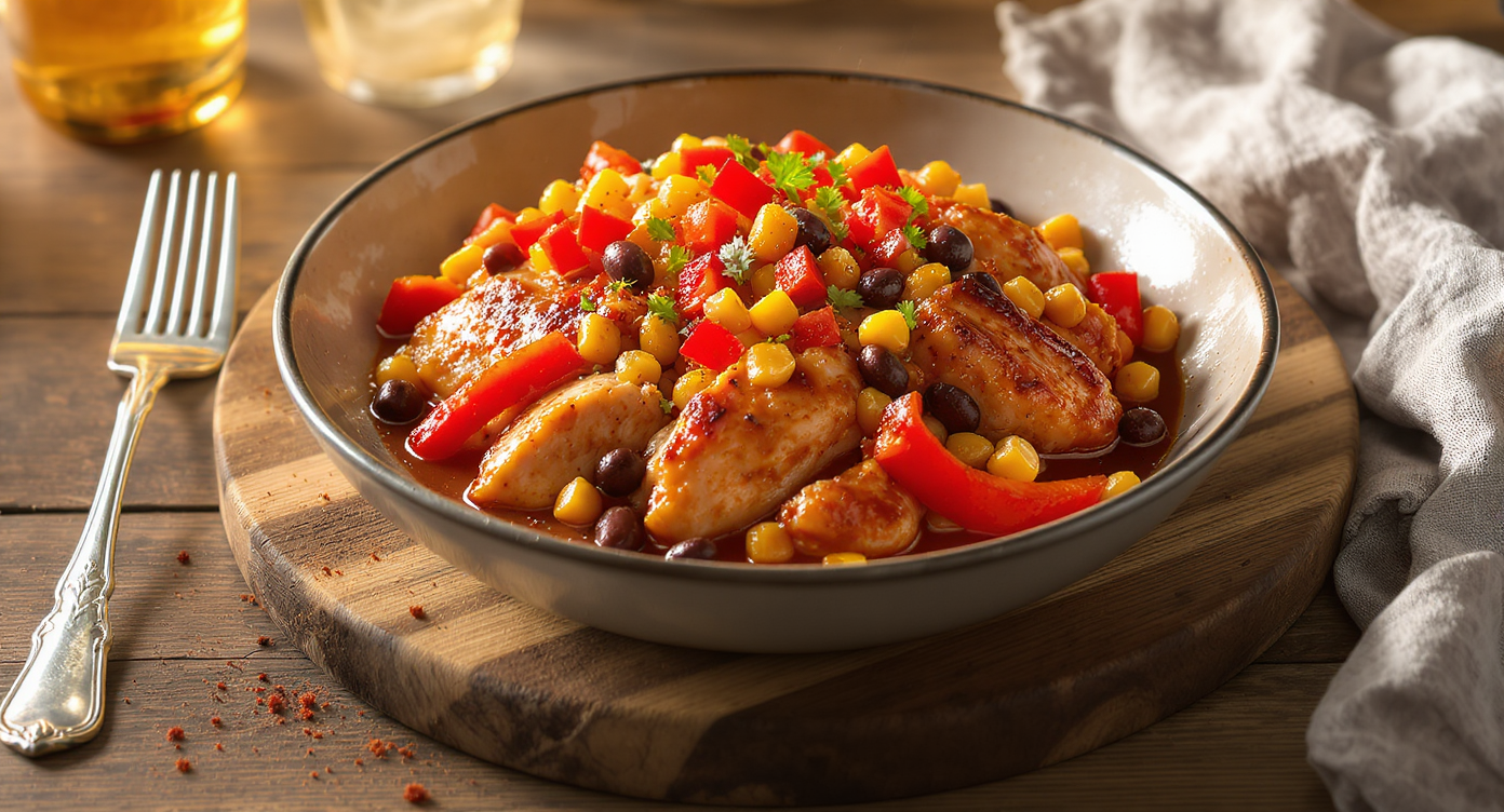 Hearty BBQ Chicken & Bean Skillet