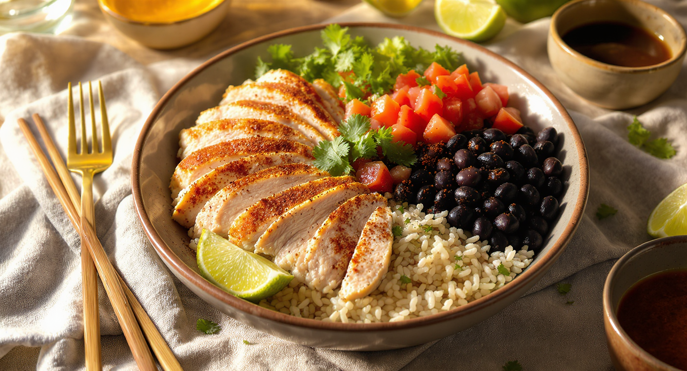 Mexican-Inspired Chicken & Black Bean Protein Bowls