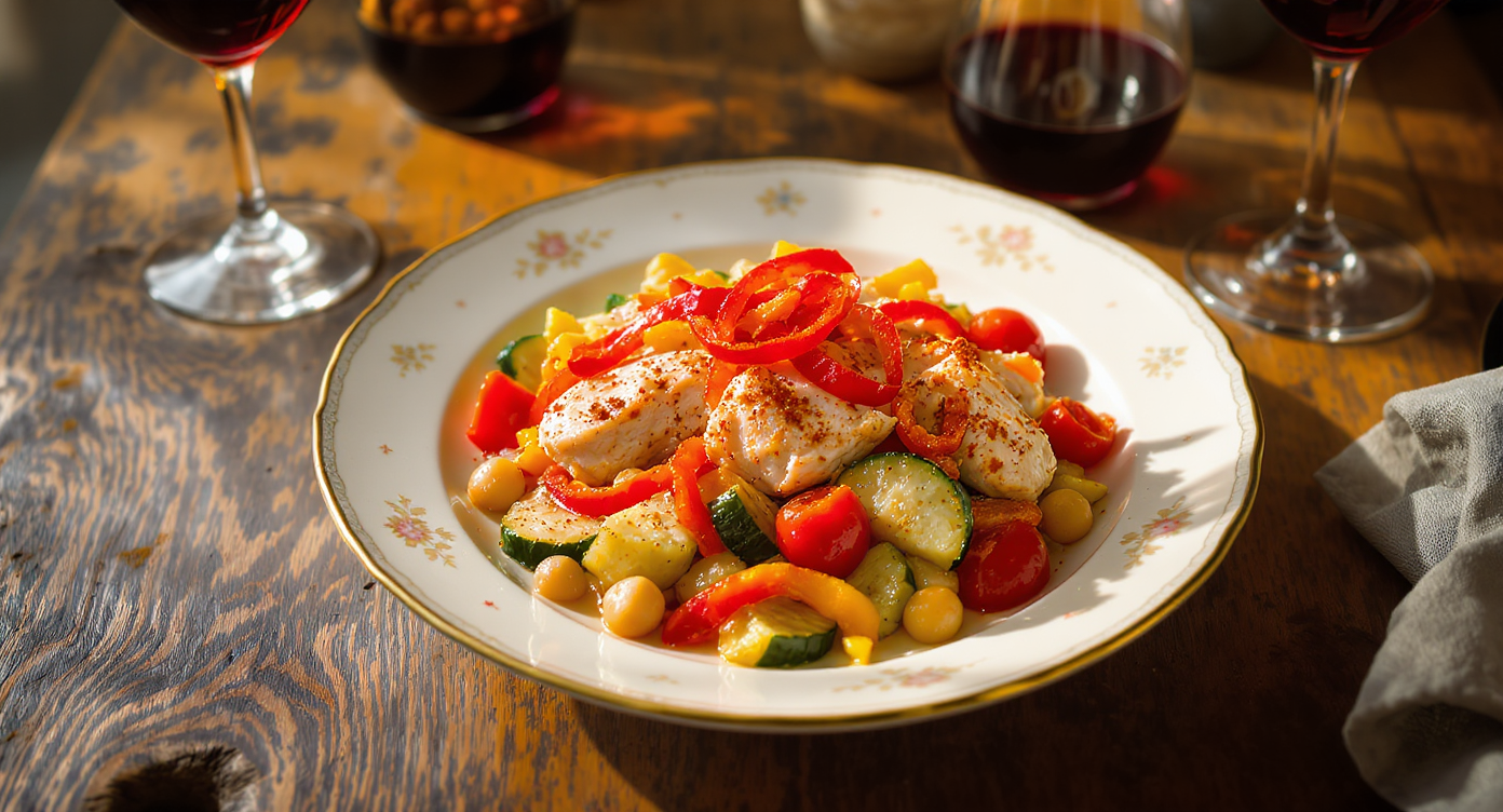 Mediterranean Power Chicken Skillet