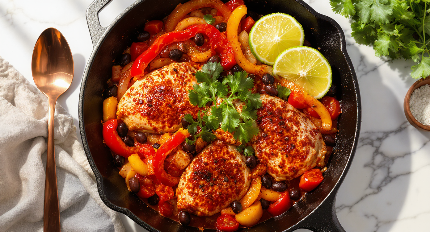 Chipotle Chicken and Black Bean Skillet