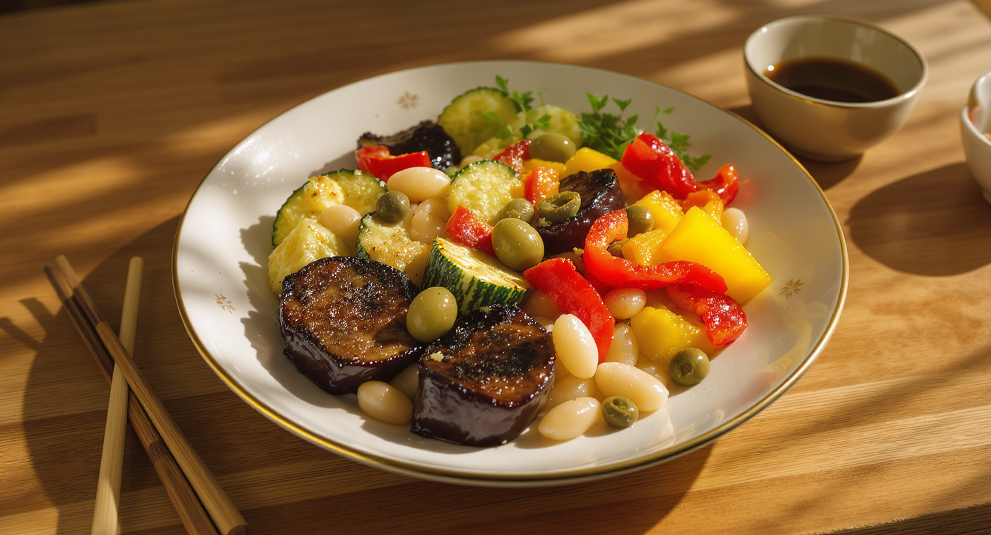 Charred Vegetable & Cannellini Bean Venetian Bowl