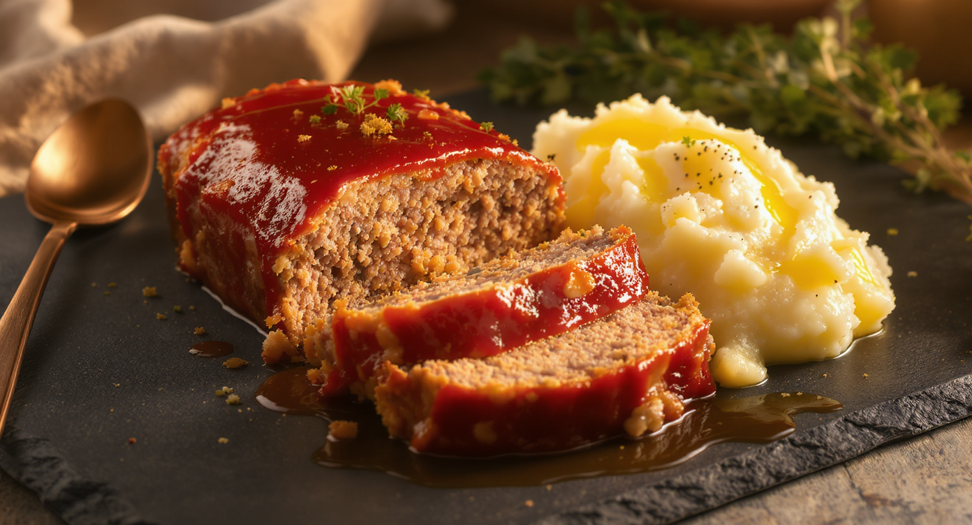 Homestyle Turkey Meatloaf with Rustic Mashed Potatoes