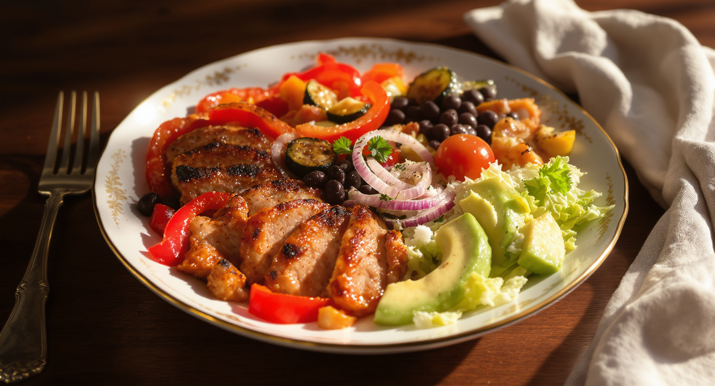 Charred Chicken & Black Bean Mexican Bowl