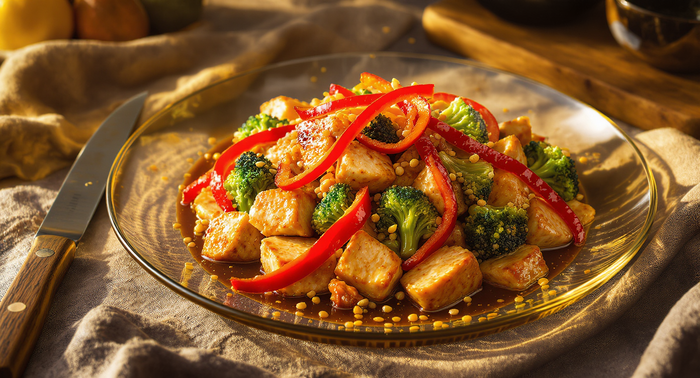 High-Protein Asian Fusion Chicken & Tofu Stir-Fry