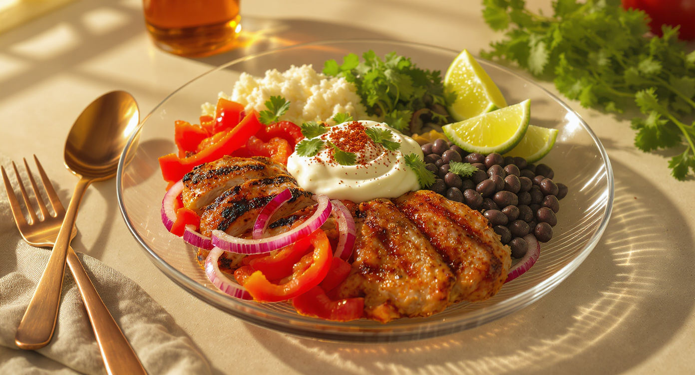 Mexican Charred Chicken & Black Bean Protein Bowls