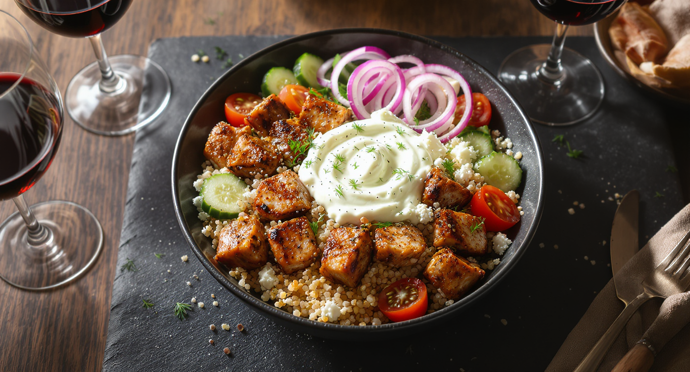 Mediterranean Chicken Souvlaki Bowls