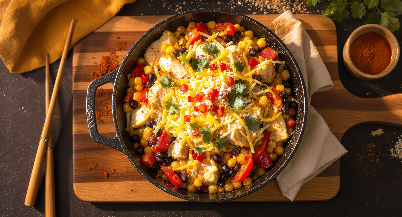 Mexican Chicken and Black Bean Skillet