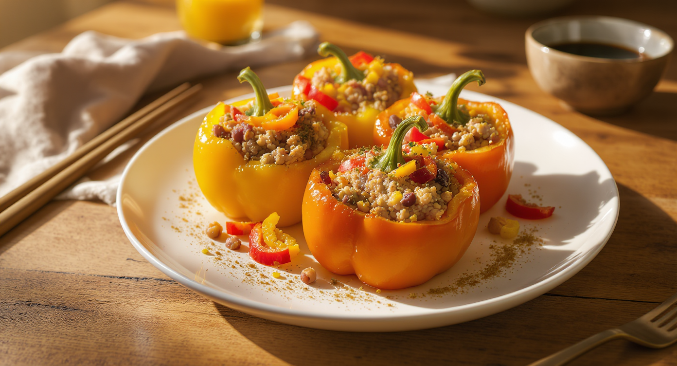 Southwestern Stuffed Bell Peppers (Low-Carb, High-Protein, High-Fiber)