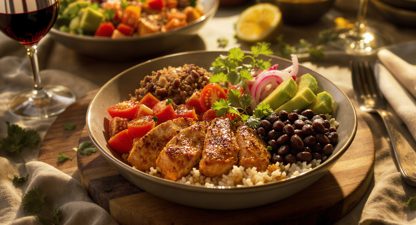 Mexican Chipotle Chicken & Black Bean Bowls