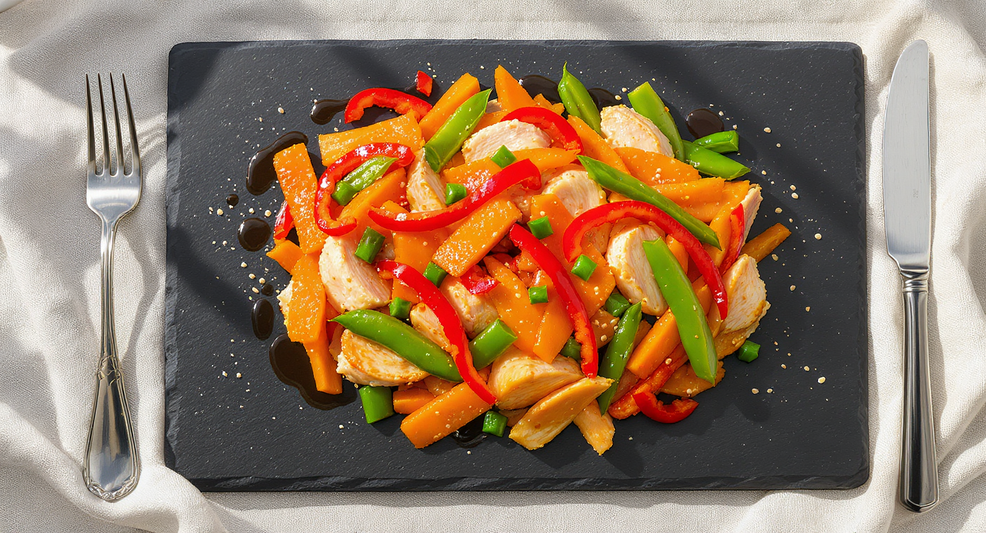 Asian Fusion Chicken & Veggie Stir-Fry (Gluten-Free, No Onion/Fish/Cucumber)