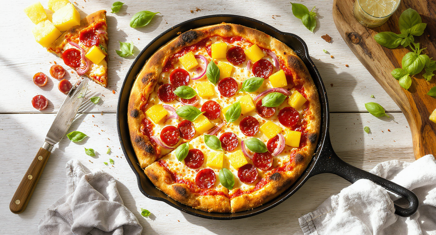 Pineapple Kielbasa Pizza