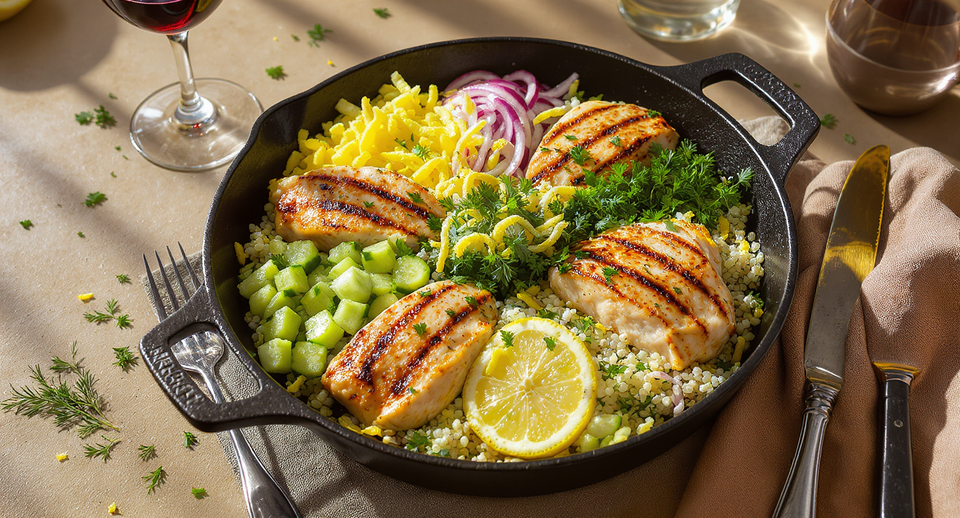 Lemon Herb Chicken & Quinoa Salad Bowl