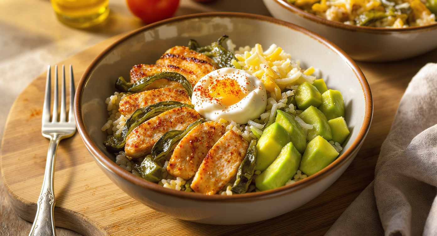 Charred Poblano & Chicken Cal-Mex Bowls
