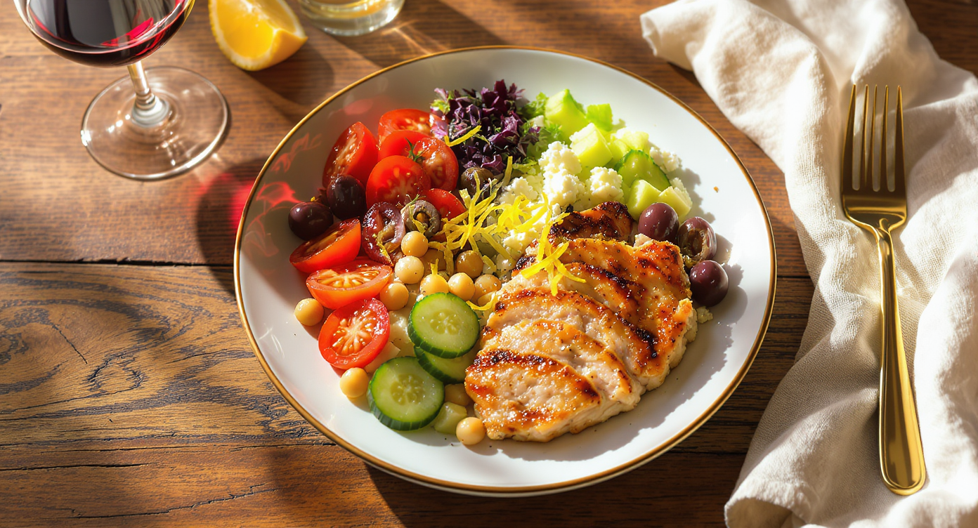 Mediterranean Chicken & Chickpea Power Bowls