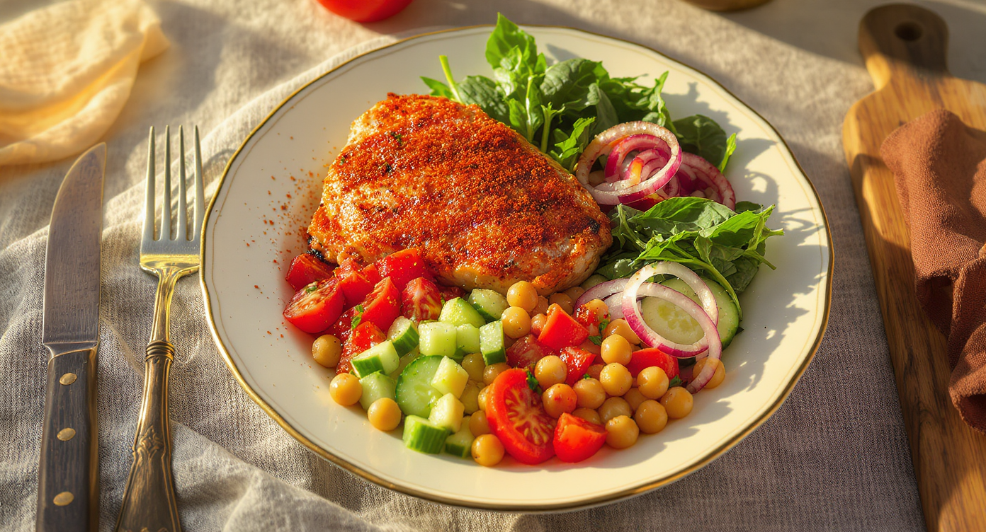Mediterranean Grilled Chicken & Chickpea Power Bowls