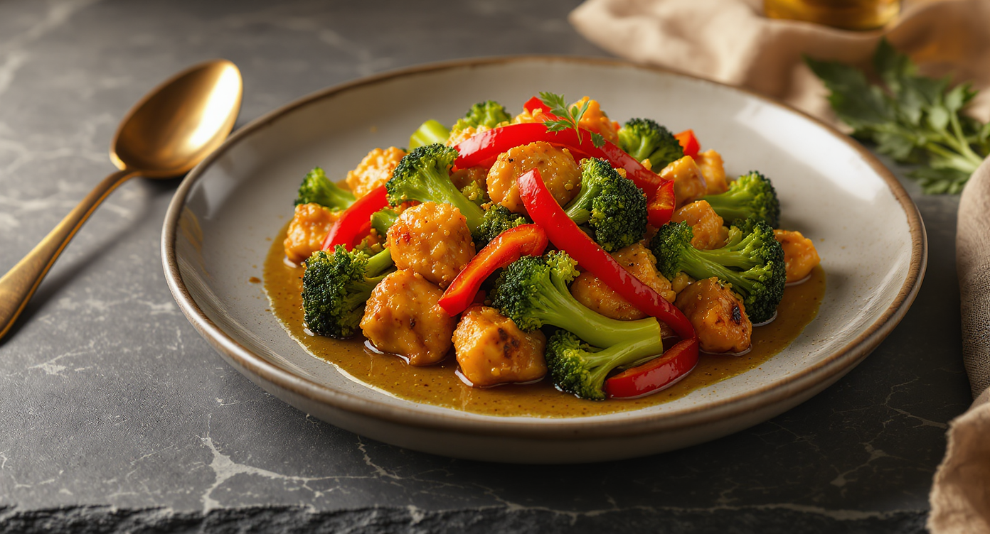 Wok-Seared Ginger Garlic Chicken & Broccoli (Asian Fusion)
