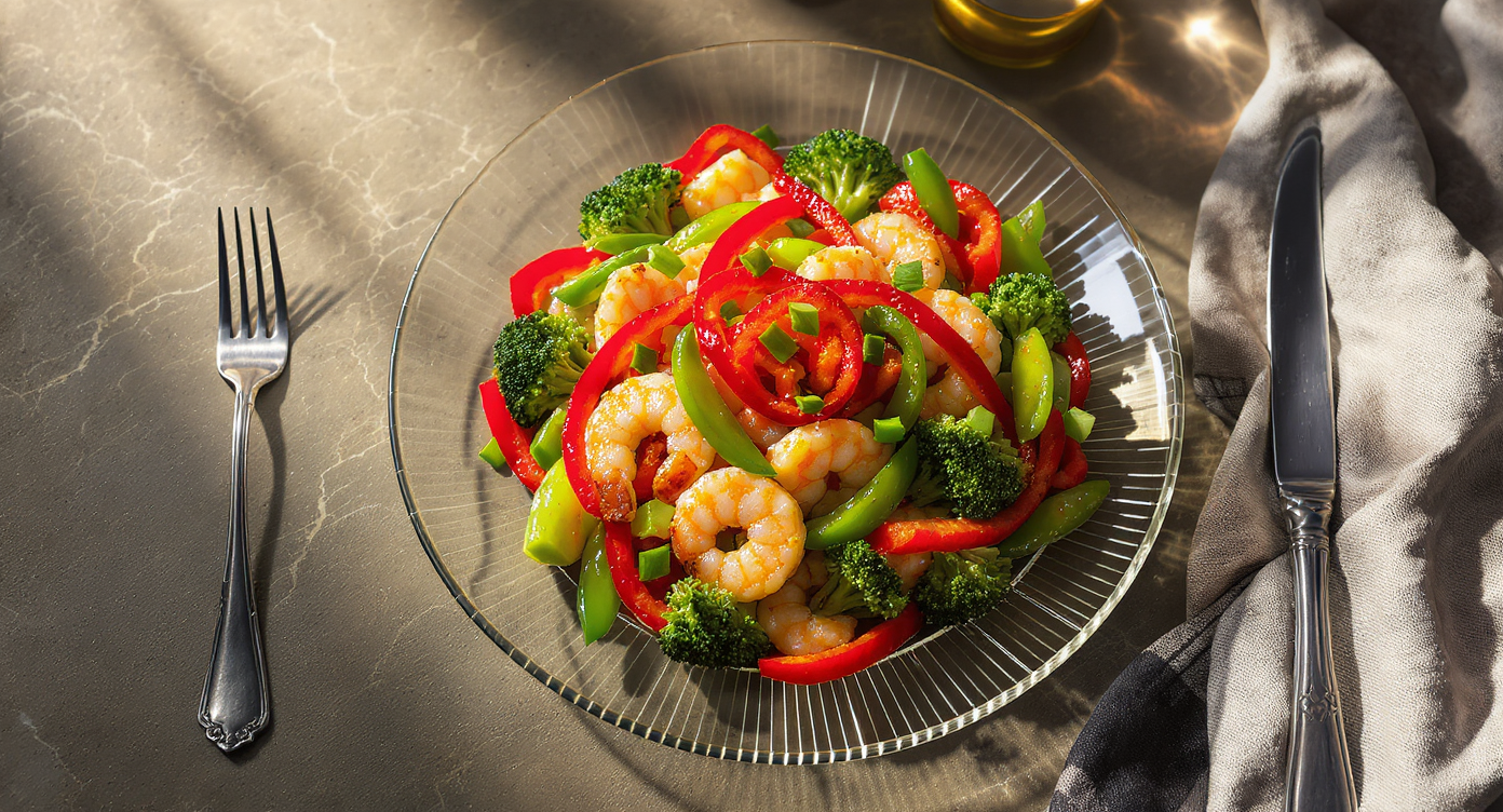 Asian Fusion High-Protein Chicken & Shrimp Stir-Fry