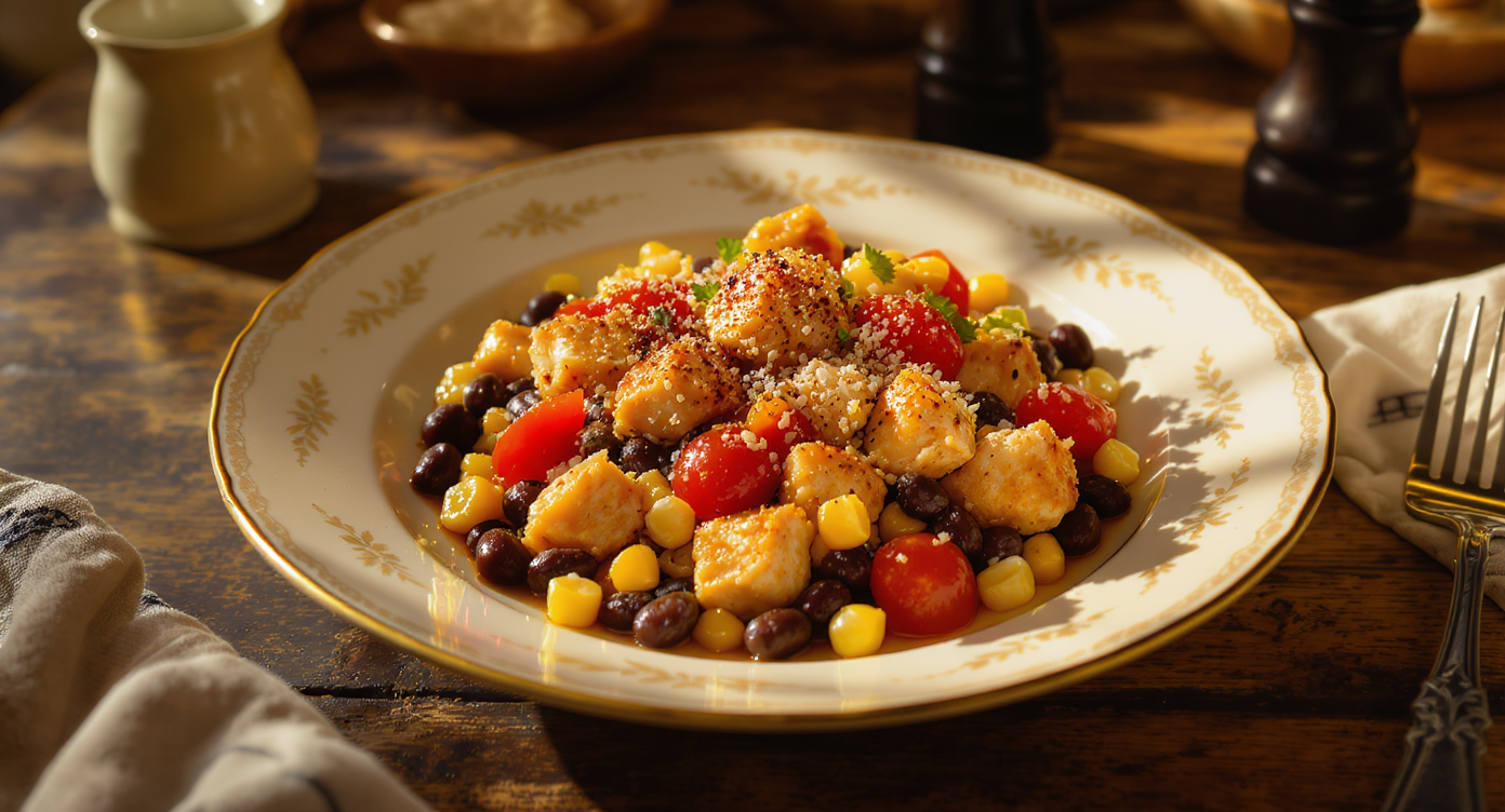 High-Protein Mexican Chicken & Black Bean Skillet
