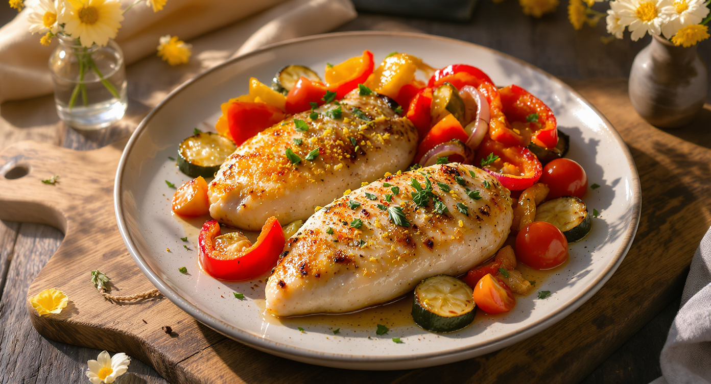 Lemon Herb Chicken with Roasted Vegetables
