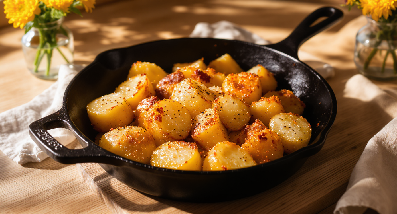 Crispy Par-Cooked Skillet Potatoes
