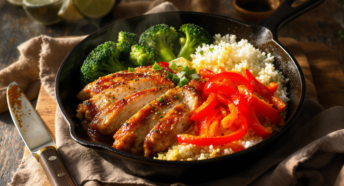 Asian Fusion Ginger-Lime Chicken Bowls