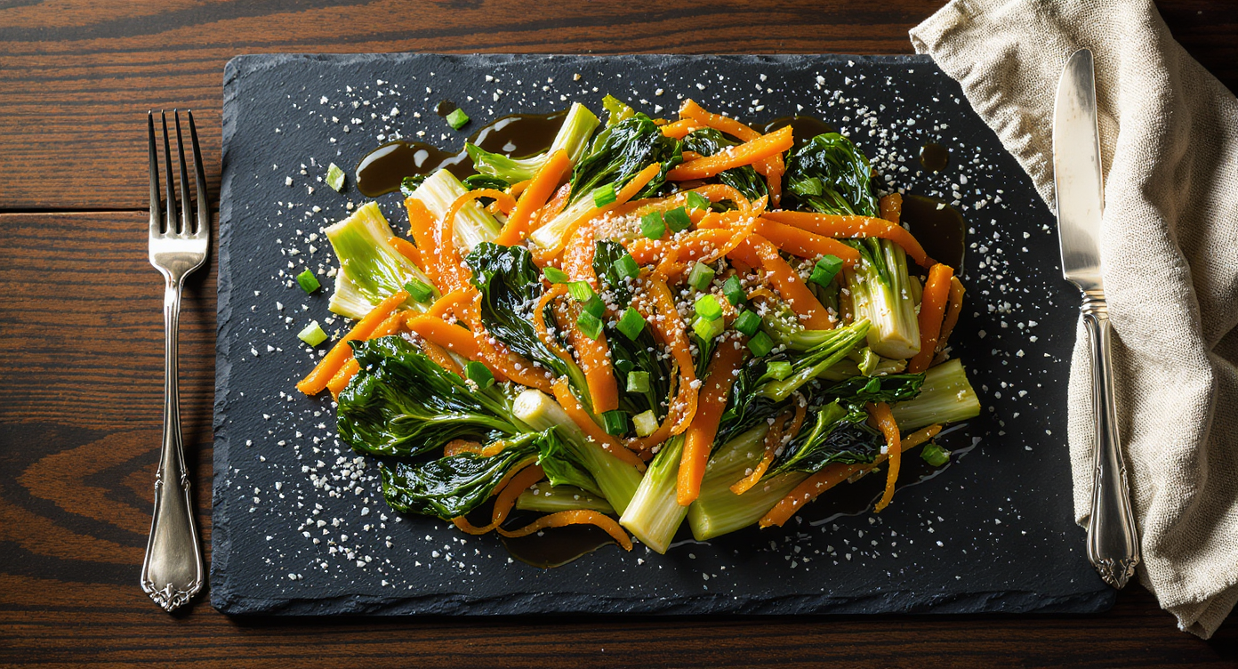 Soy-Garlic Bok Choy & Carrot Stir-Fry