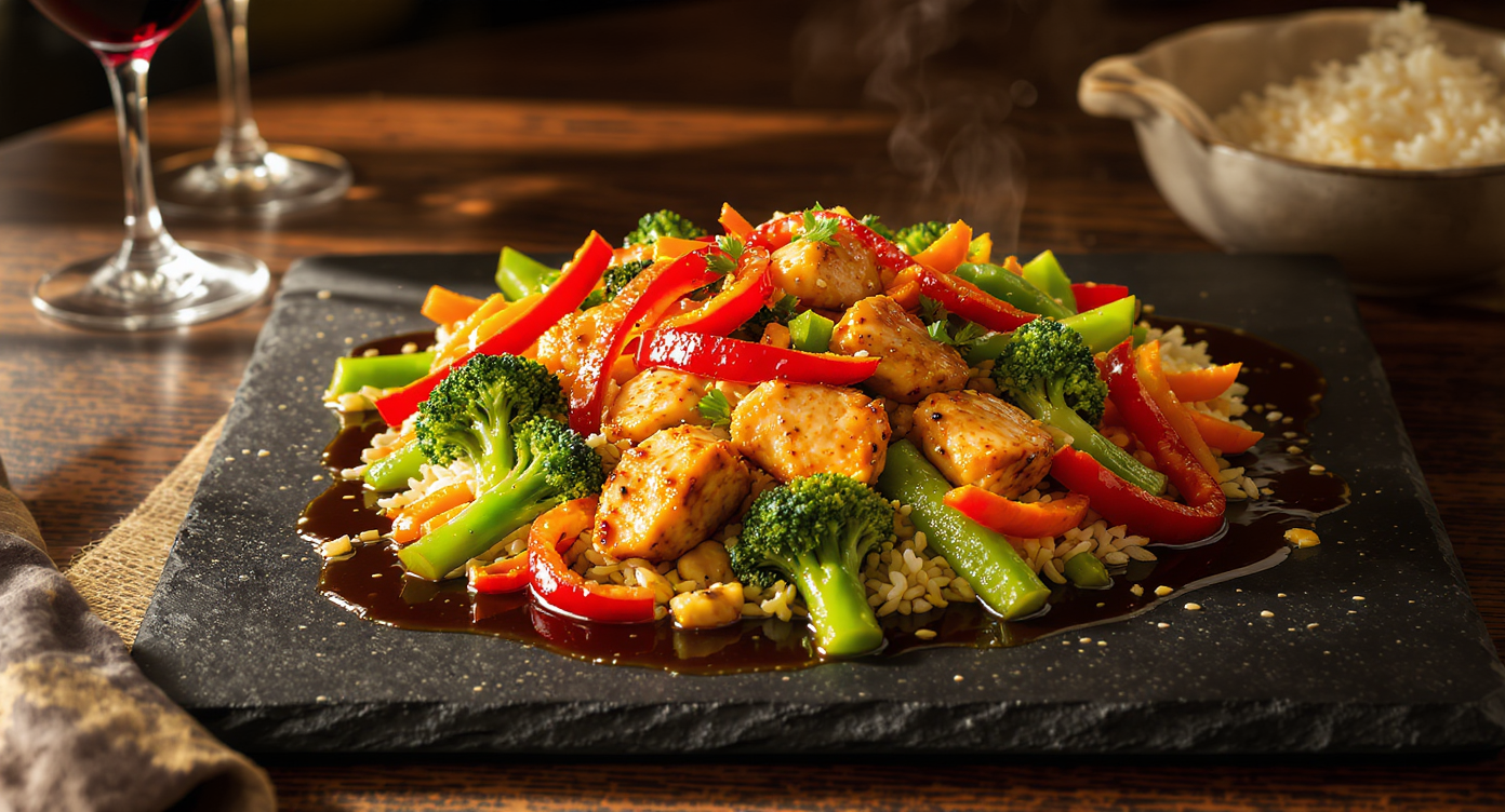 Soy-Ginger Brined Chicken Stir-Fry with Crisp Vegetables