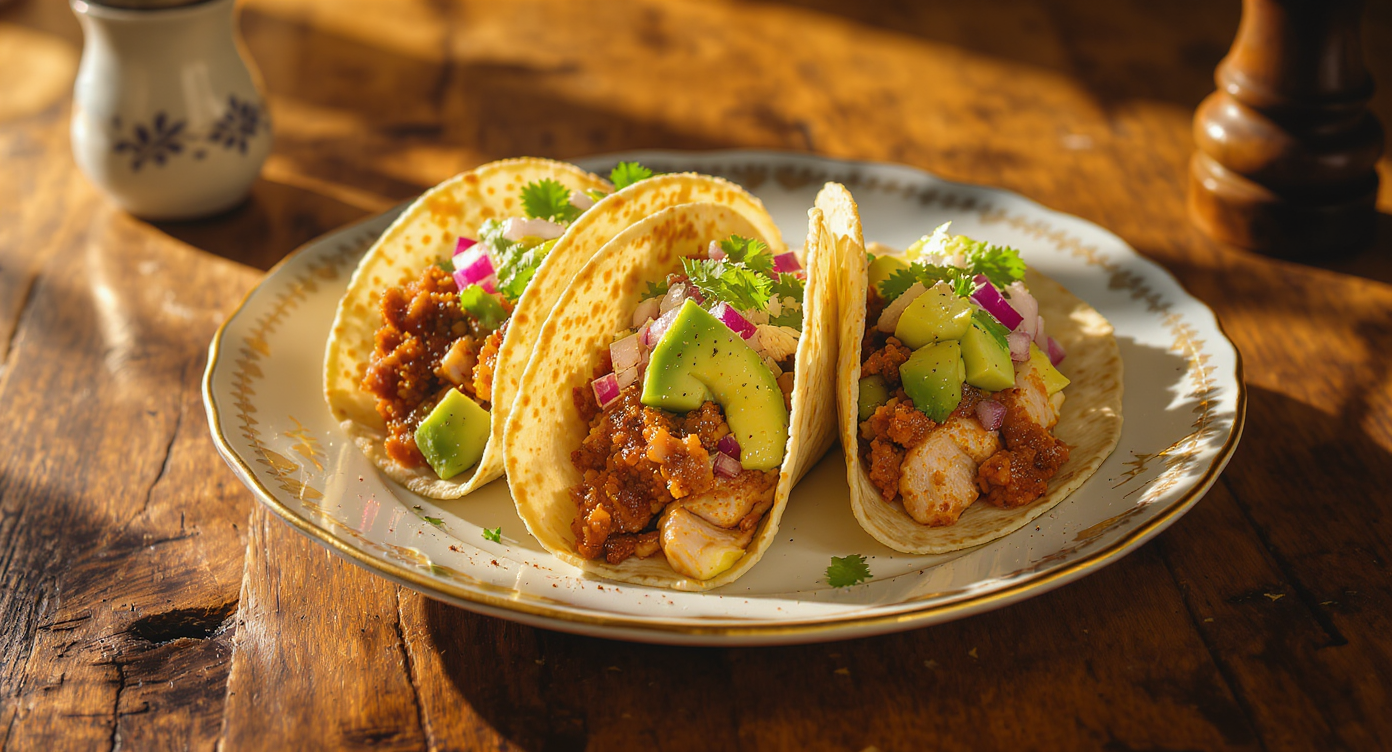 Chipotle Lime Chicken Tacos with Roasted Tomatillo Salsa