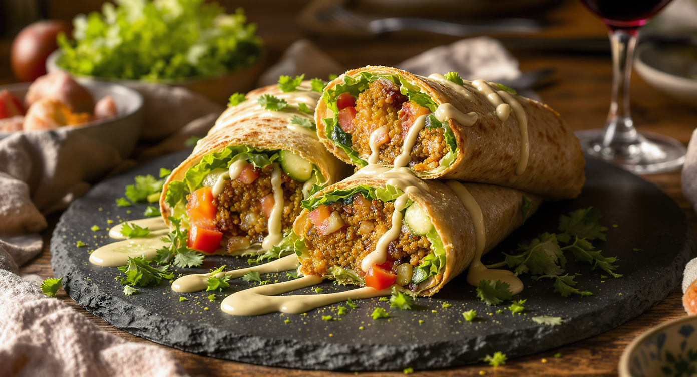 Crispy Vegan Falafel Wraps