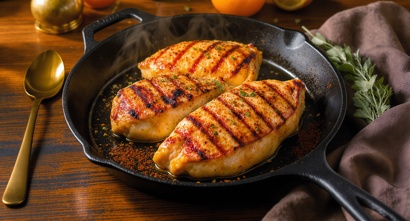 Grilled Citrus-Garlic Marinated Chicken Breasts