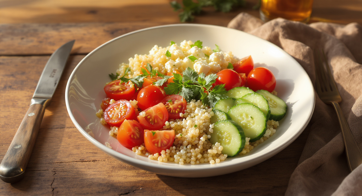 High-Protein Mediterranean Quinoa Bowl