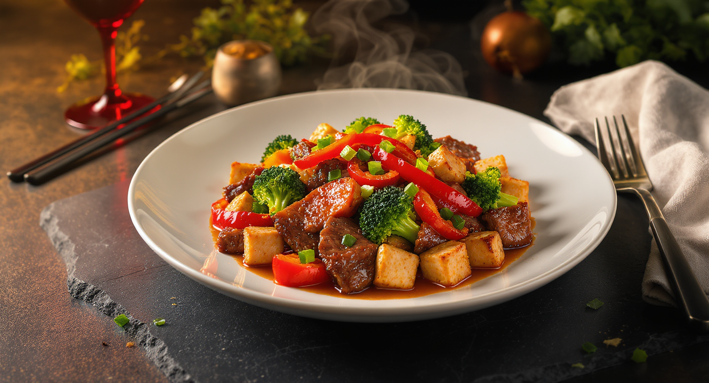 Savory Beef & Tofu Wok Stir-Fry (Veggie-Heavy, Chicken-Free)