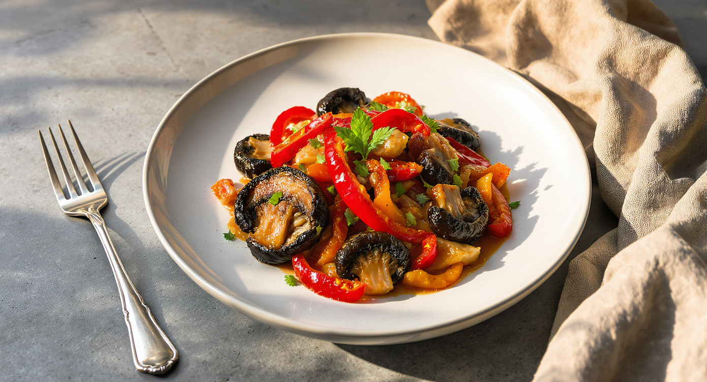 Thai Black Trumpet Mushroom Stir-Fry